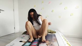 Fucking step daughter through a hole into a box