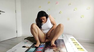 Fucking step daughter through a hole into a box