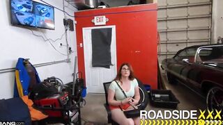 Roadside - BBW Bess Breast Dicked Down By Mechanic's Huge Cock