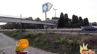 PublicSexDate - Slutty Inked Anastasia XXX Fucks Her Blind Date Under Bridge