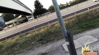 PublicSexDate - Slutty Inked Anastasia XXX Fucks Her Blind Date Under Bridge