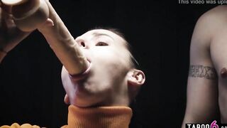 milf psychologist Nicky Thorne DPed with a long penis and a long vibrator