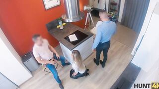 HUNT4K. Smart hunter seduces slender blonde