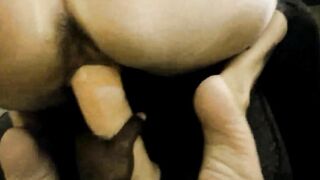 African Husband Enjoying Her Ex-Wife Fucking White Toy