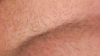 Bald big cocked amateur jerks off solo and cums on plate