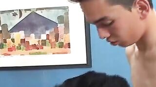 Twinks Walter and John exchanging blow jobs and rimming ass