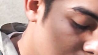 He really loves sucking fat juicy cock while in the shower