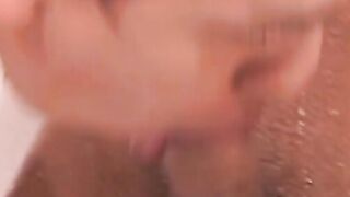 He really loves sucking fat juicy cock while in the shower