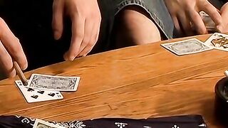 Straight jocks enjoy card game before touching their dicks