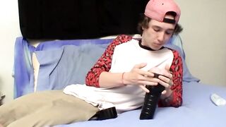 Handsome straighty Sean Johansen playing with fleshlight