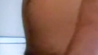 Facialized old guy swallows black and white dick at once