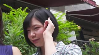 Japanese age gap street pickup and embarrassing CFNM performance