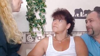 German wifey tries her first three-way with a older woman