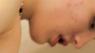Handsome Dylan Chambers stuffing big dildo and jerking off