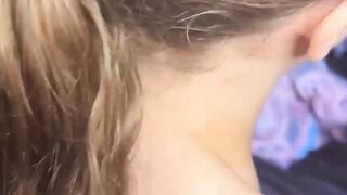 Backstage Surprise Blowjob and Creampie For Cameraman