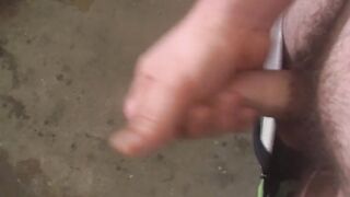 Bearded straight man making his lovely dick cum hard