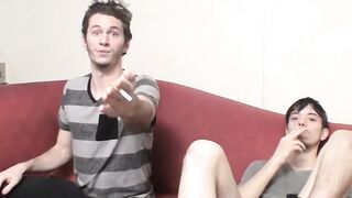 Thick hairy cock Chad Turner jerks off with his hung buddy