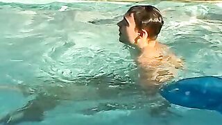 Kinky twink sniffs friends undies so they spitroast him