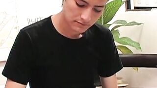 Cute Latino sprays cum after intense bareback ass drilling