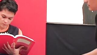 Cute Latino sprays cum after intense bareback ass drilling