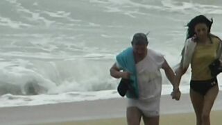 goddess bitch gets arse plowed by the beach