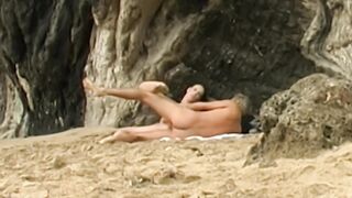 Outside beach anal fucking with a dark haired beauty