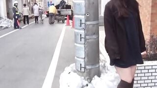 Japanese ladies flashing panties all around town