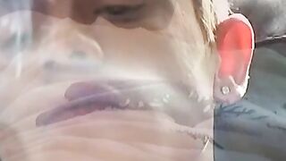 Blonde twink revealed his cock while blowing smoke