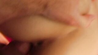 Short haired hot gets double banged!