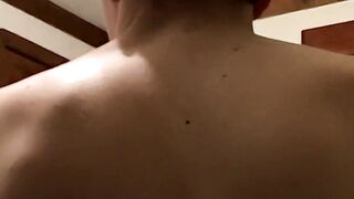 Handsome Alexxx wanking his big thick dick until he jizzes on his foot