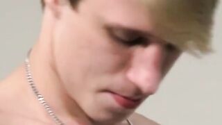 Devious twink James Stirling without any protection and splashed in jizz