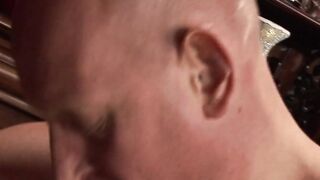 Bitchy dark hair works a long phallus for facial sperm
