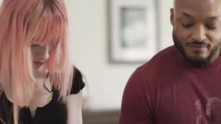 Big tits TS comforted by stepbro by fucking her ass