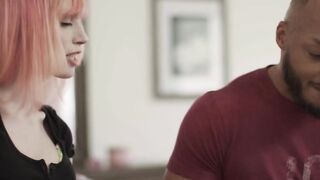 Big tits TS comforted by stepbro by fucking her ass