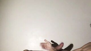 Cute skinny Henry Lynes masturbates his hard cock till he cums