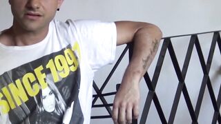 Prior to the POV cumshot a Latino performed bareback doggystyle
