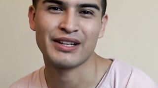 Before POV a gay Latino blows dick with his back and face exposed