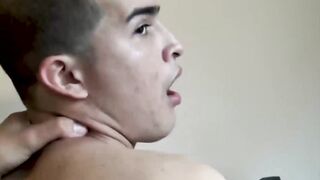 Before POV a gay Latino blows dick with his back and face exposed