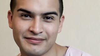 Before POV a gay Latino blows dick with his back and face exposed