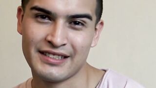 Before POV a gay Latino blows dick with his back and face exposed