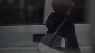 Secret cam of Japanese young ladies peeing in open restroom