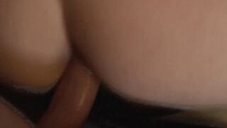 Lusty dark hair gets facial cummed