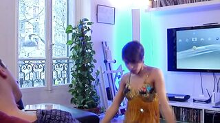 Crazy Sexy dark haired fucking a monstrous penis