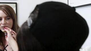 Tomboy Natalie Porkman hammers my fat ass with a strap on dildo