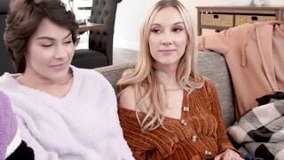 Two lucky dudes indulge in a forbidden sis swap with Jazmin Luv and Nicole Aria