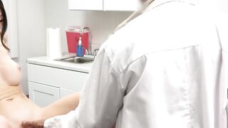 Nurse Penny Barber and Charly Summer moan while the hung doctor demolishes their hole