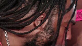 Ebony trans Vaniall sodomizes a hot black dude with a nice ass