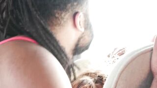 Ebony trans Vaniall sodomizes a hot black dude with a nice ass