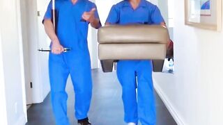 Arabic lady Maya Bijou seduces two hung studs into spit roasting her roughly