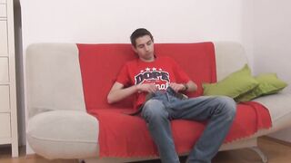 UncutSkin.com - Lonely European twink Kicman jerks off his shaved rod solo